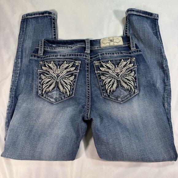 Miss Me Mid Rise Easy Ankle Skinny Women's Jeans‎ Blue Size 28 - Picture 7 of 9